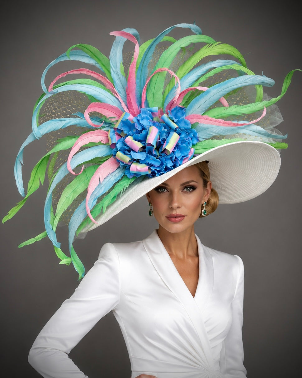 Color Wheel - Kentucky Derby Hat - Church Derby Hat