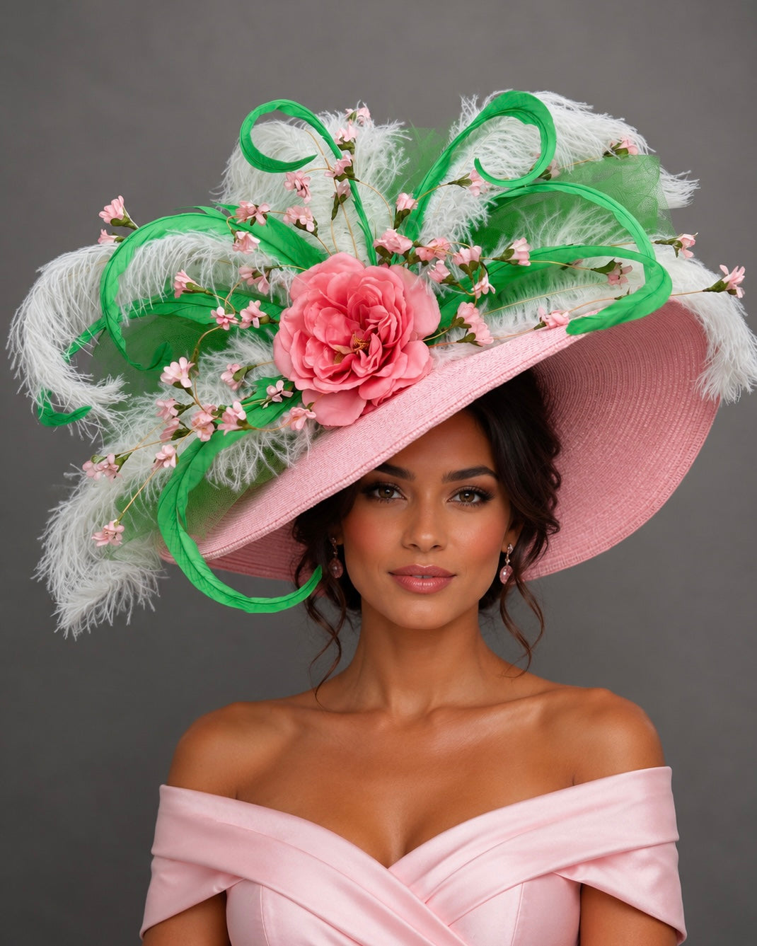 Wendy Pink Green - Church Derby Hat