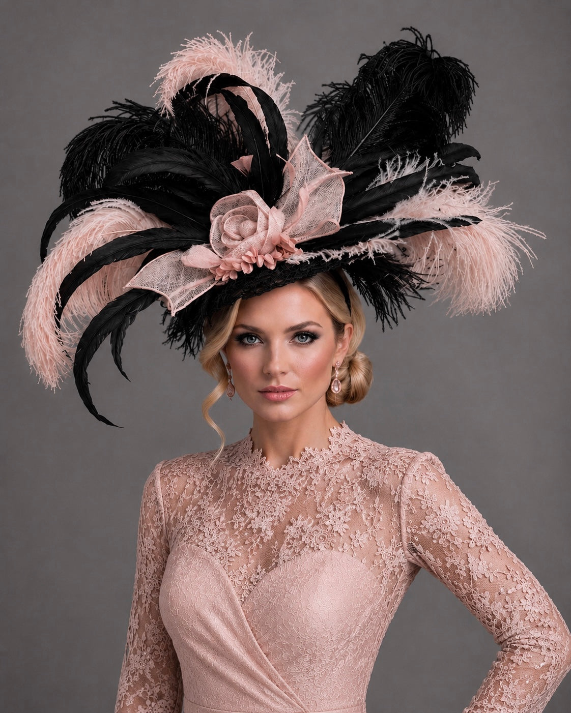 Sasha Blush Fascinator - Kentucky Derby Hat
