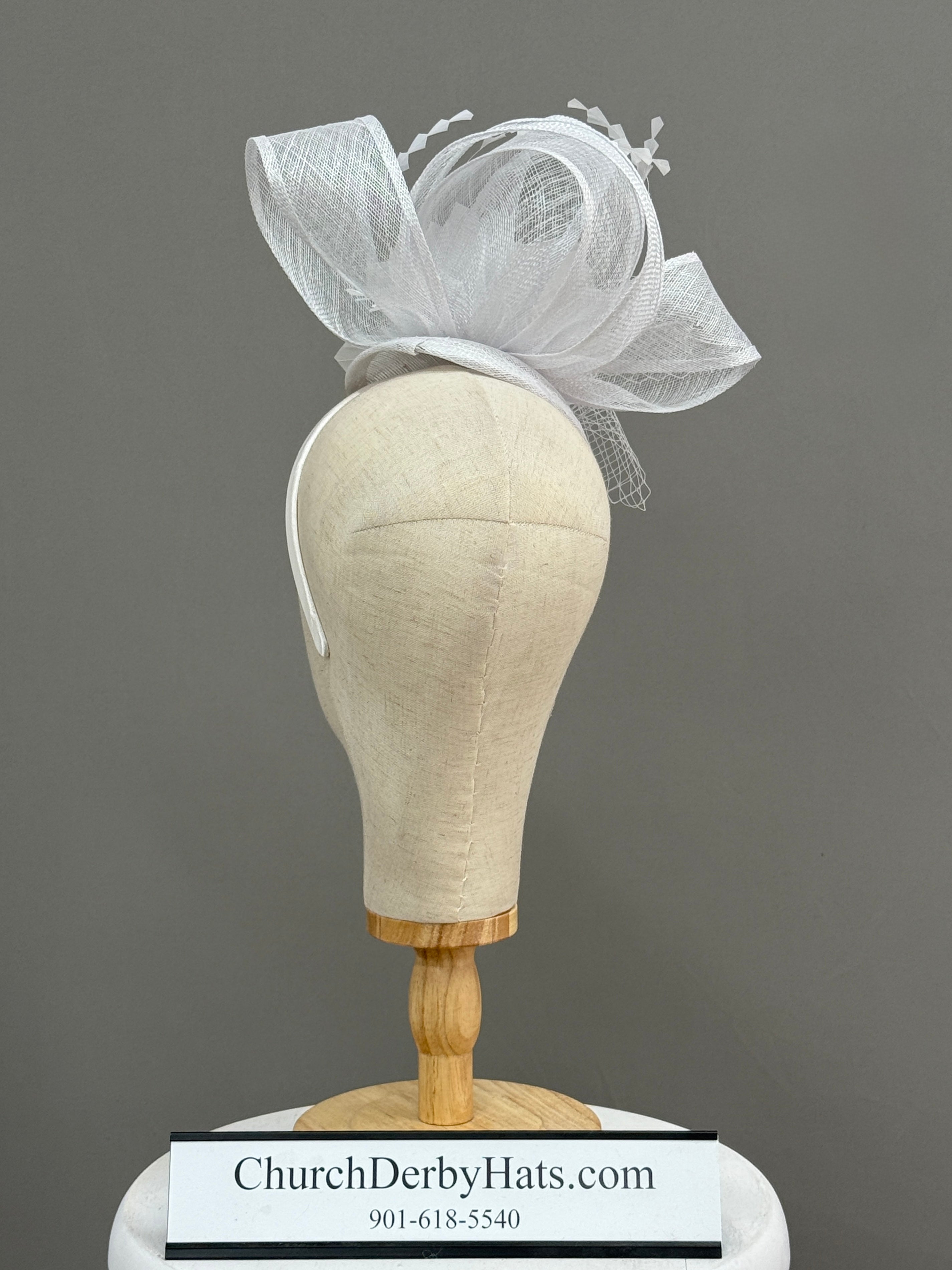 Bridal Fascinator White - Wedding Hat