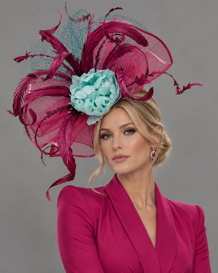Julie - Kentucky Derby Hat - Fascinator on Headband