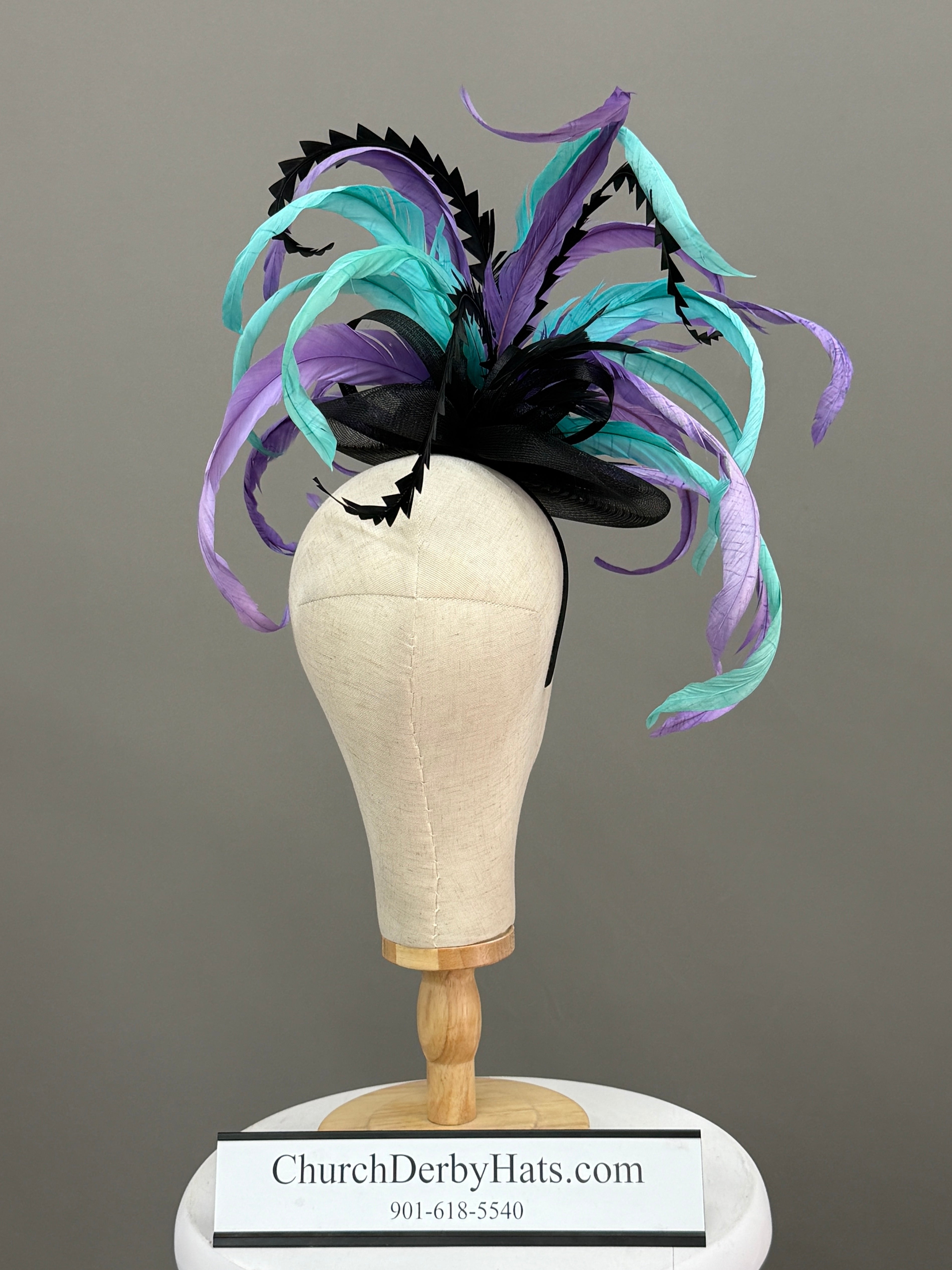 Becky Black Purple - Kentucky Derby Hat