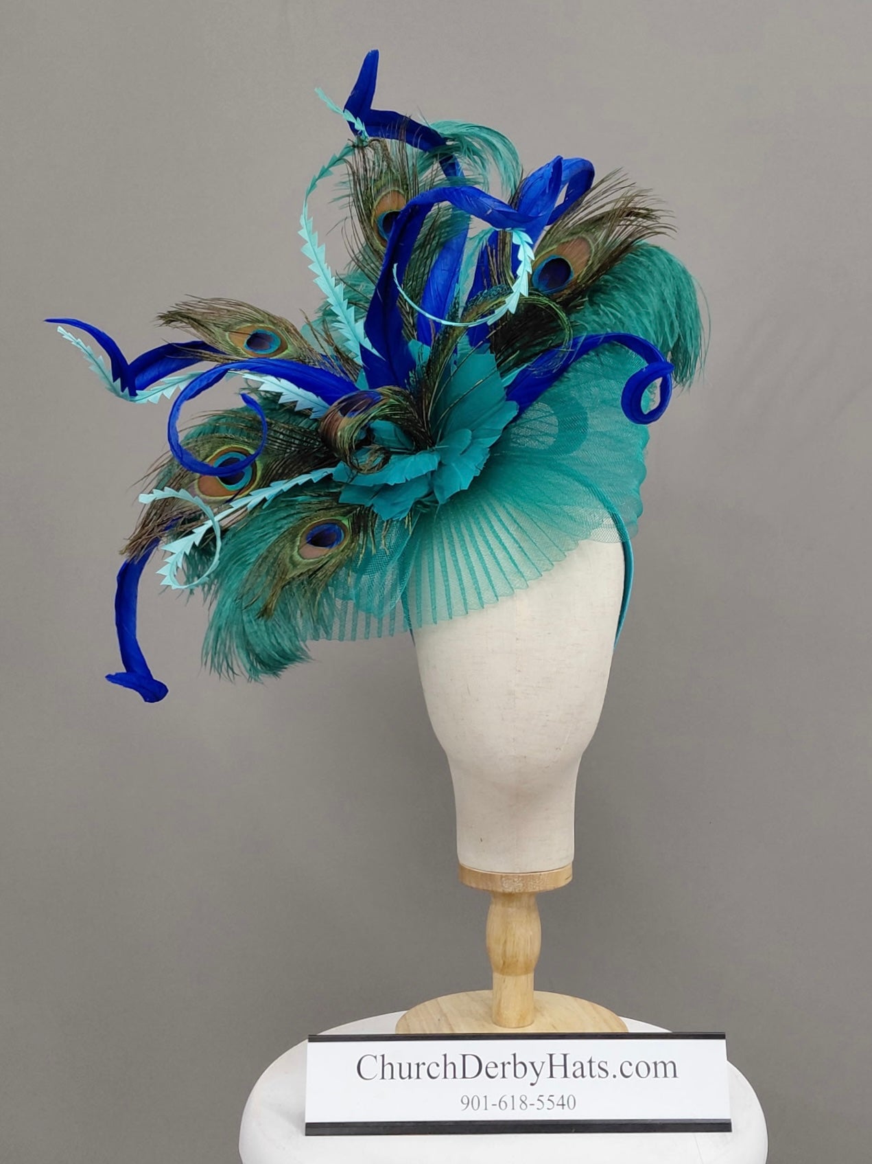 Robbin’s Egg Blue Fascinator on Headband