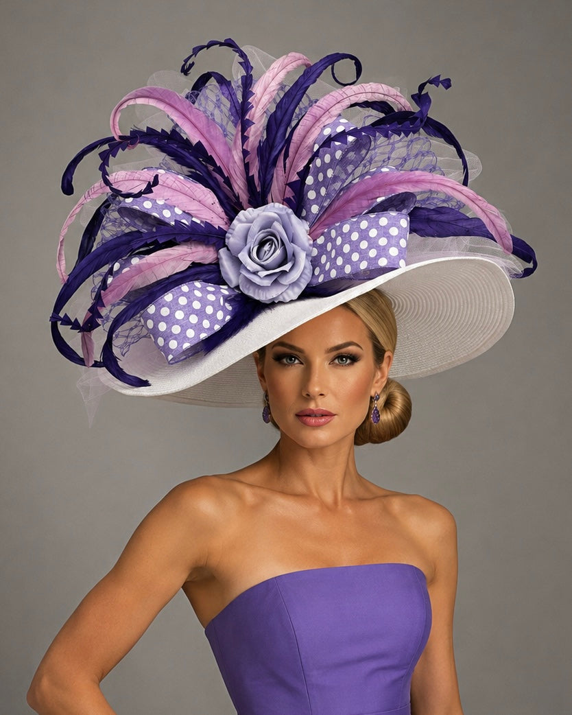 Little Polkadot - Kentucky Derby Hat - Church Hat