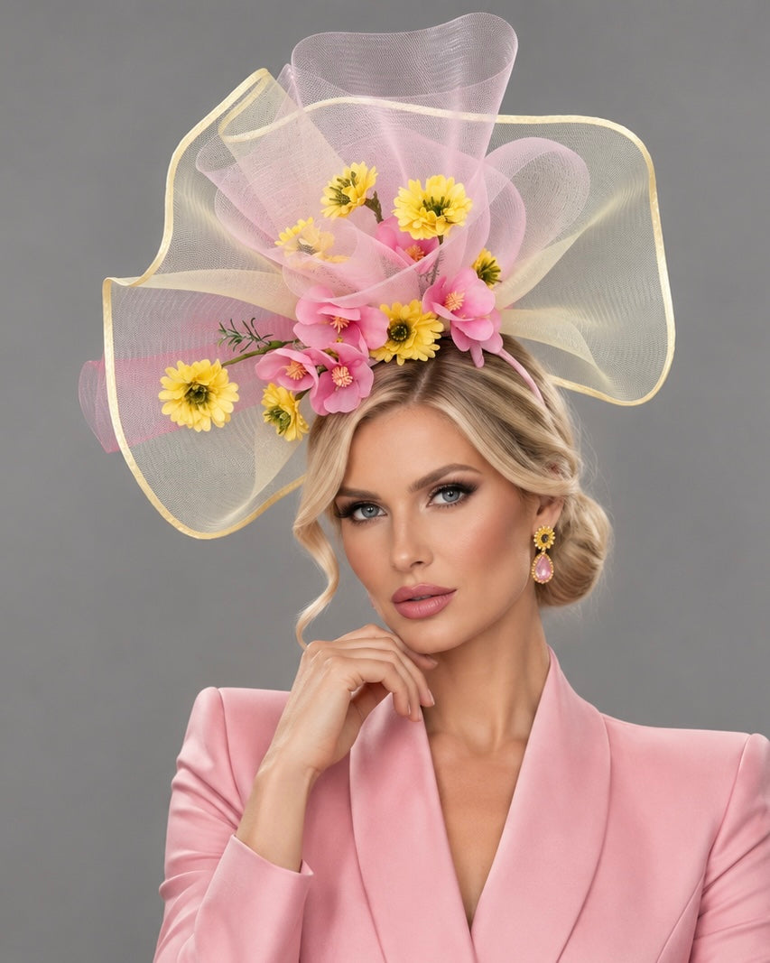 Charlotte Fascinator on Headband