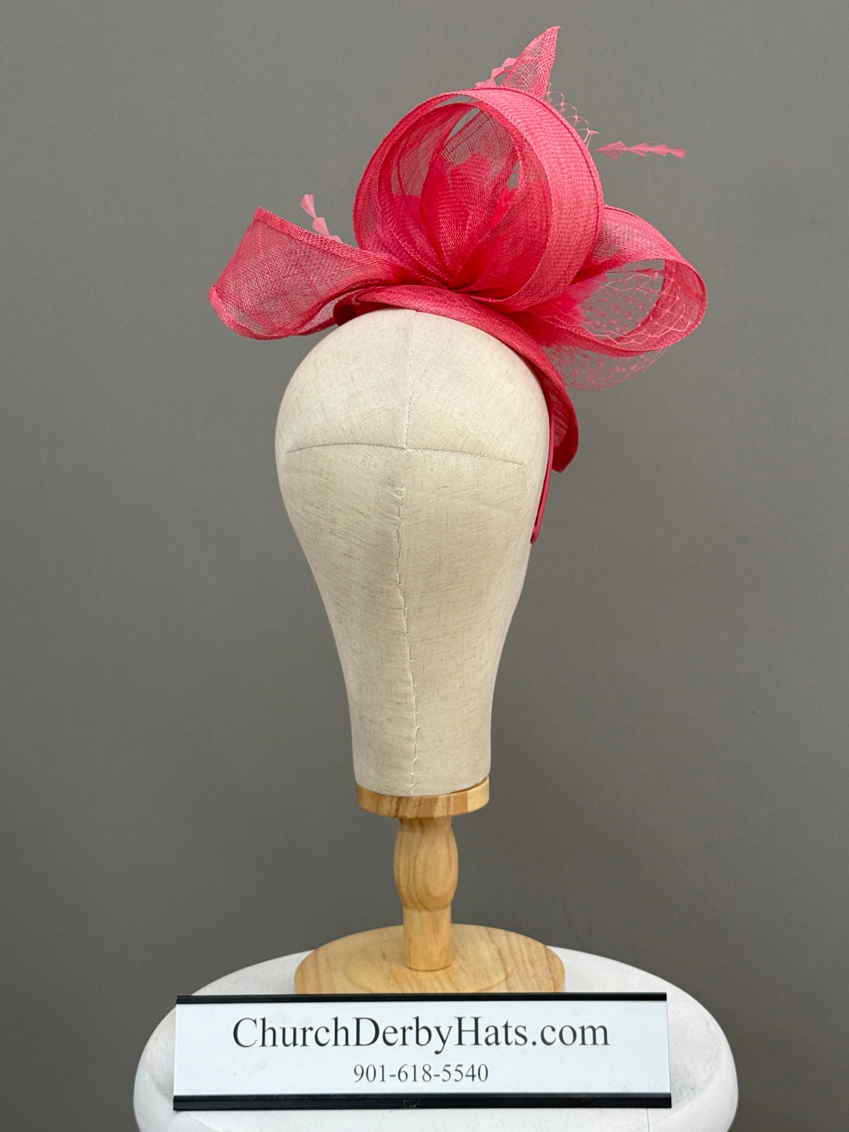 Coral Reef Fascinator - Church Derby Hat