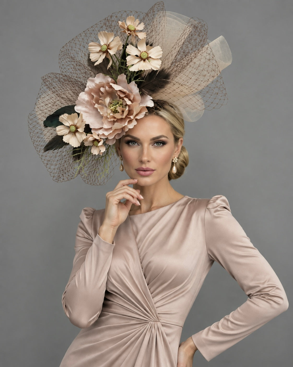 Sandstorm - Kentucky Derby Fascinator - Church Hat