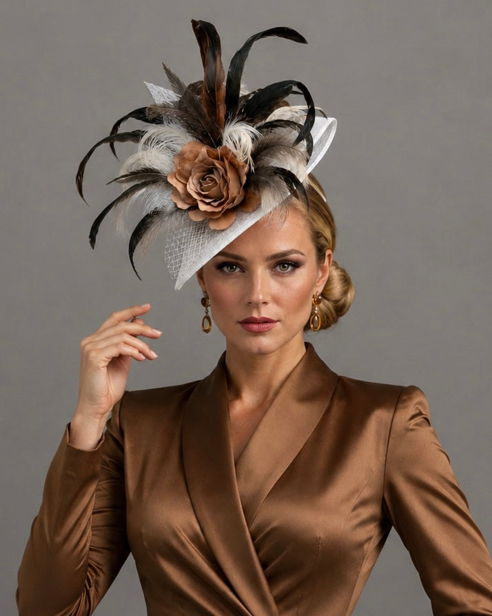 Copper Fascinator - Church Derby Hat