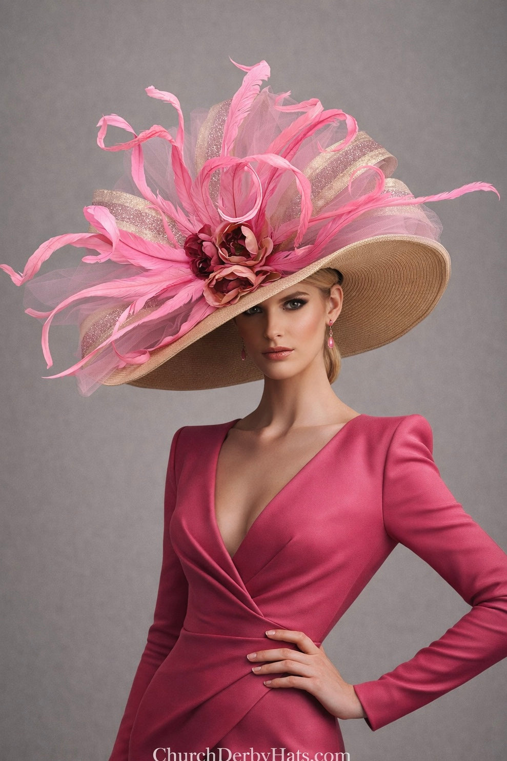 Starlara Pink - Kentucky Derby Hat