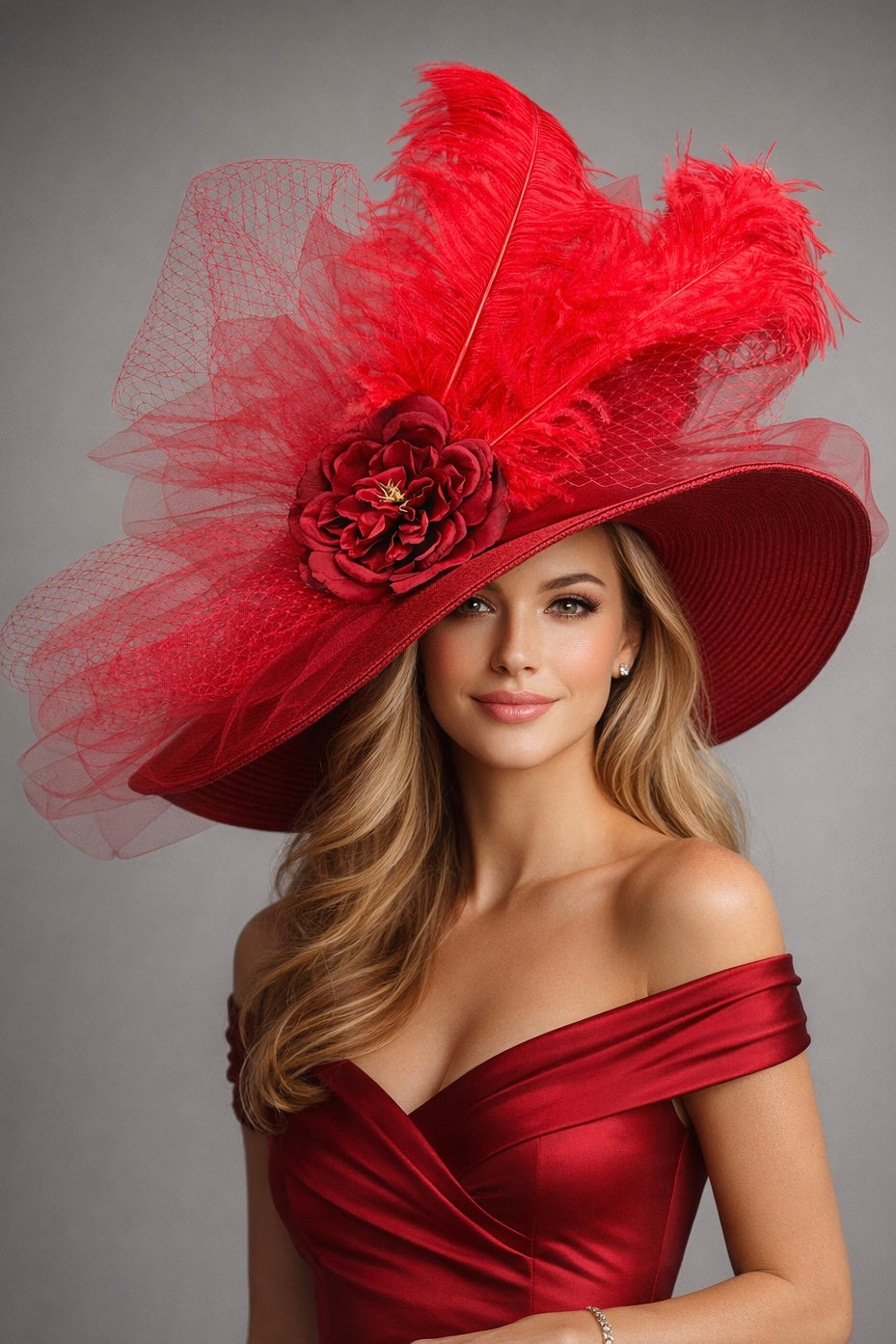 Lady in Red - Kentucky Derby Hat