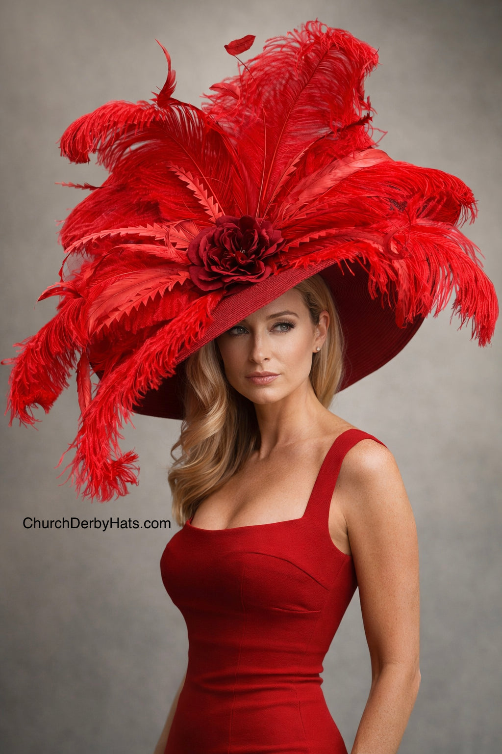 Lady in Red - Kentucky Derby Hat