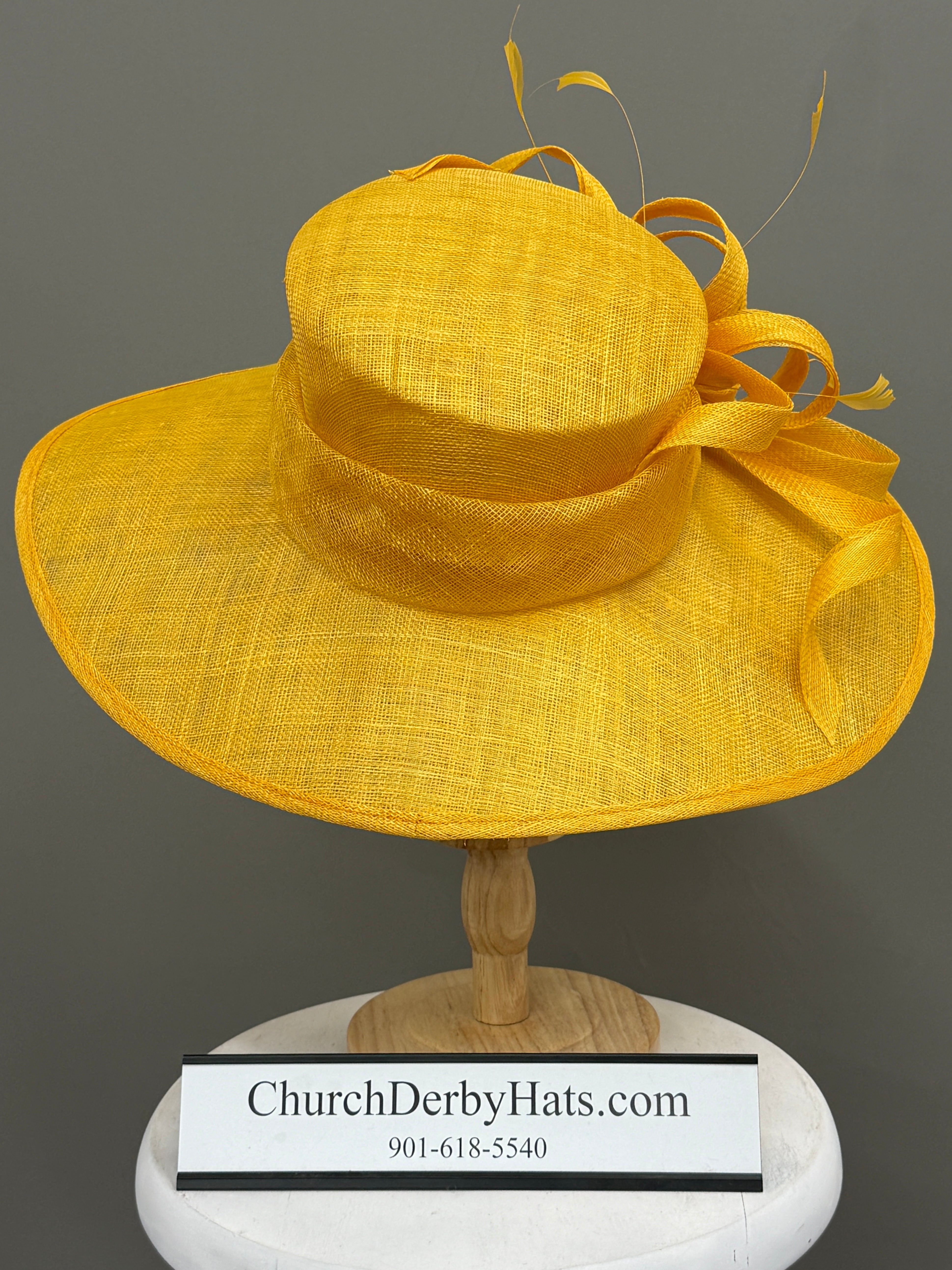 Canary Yellow - Church Derby Hat