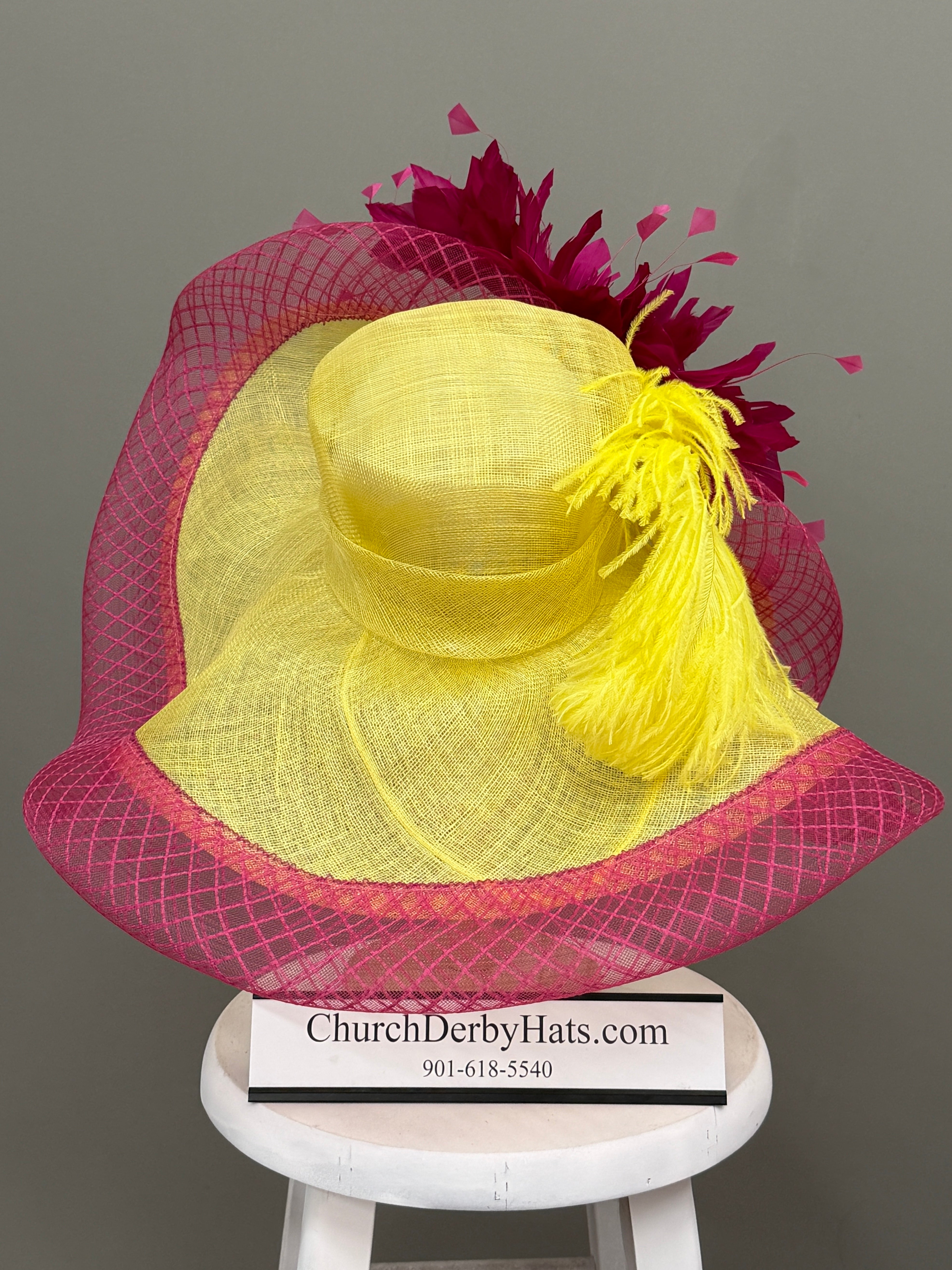 Rebecca - Sinamay Kentucky Derby Hat