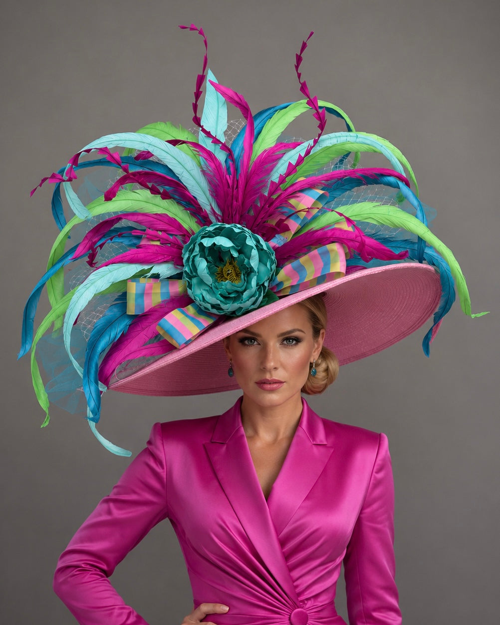 Candy - Colorful Kentucky Derby Hat - Church Hat