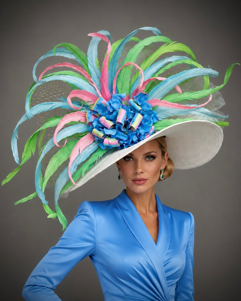 Color Wheel - Kentucky Derby Hat - Church Derby Hat