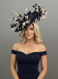 Classic Navy Sinamay Fascinator