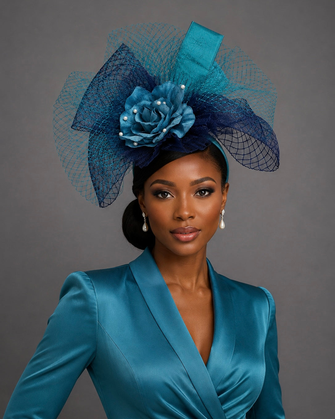 Tamara Fascinator on Headband - Kentucky Derby Hat