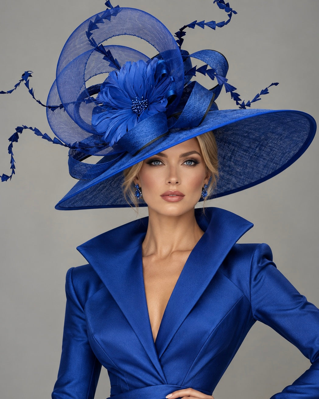 Marietta Royal Black - Kentucky Derby Hat