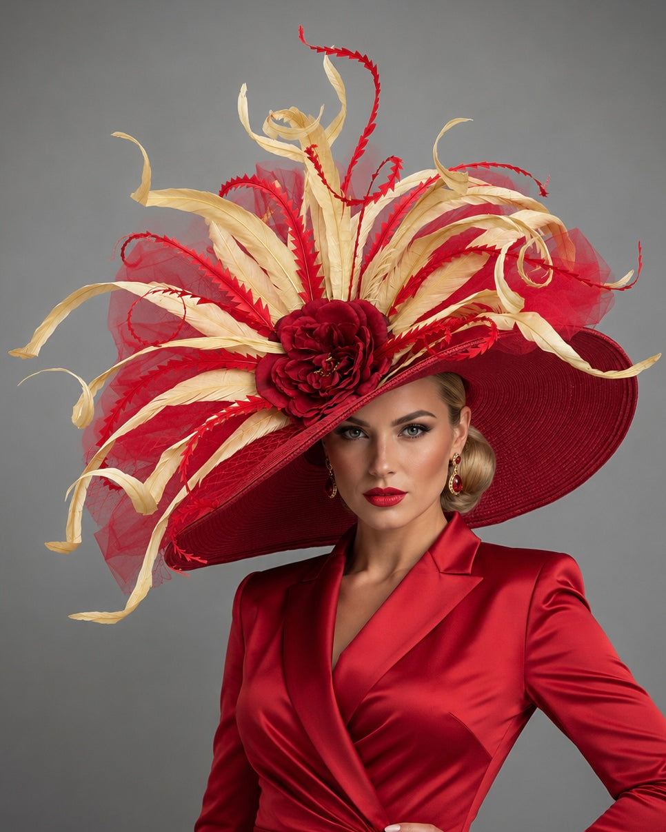 Goddess Red - Kentucky Derby Hat