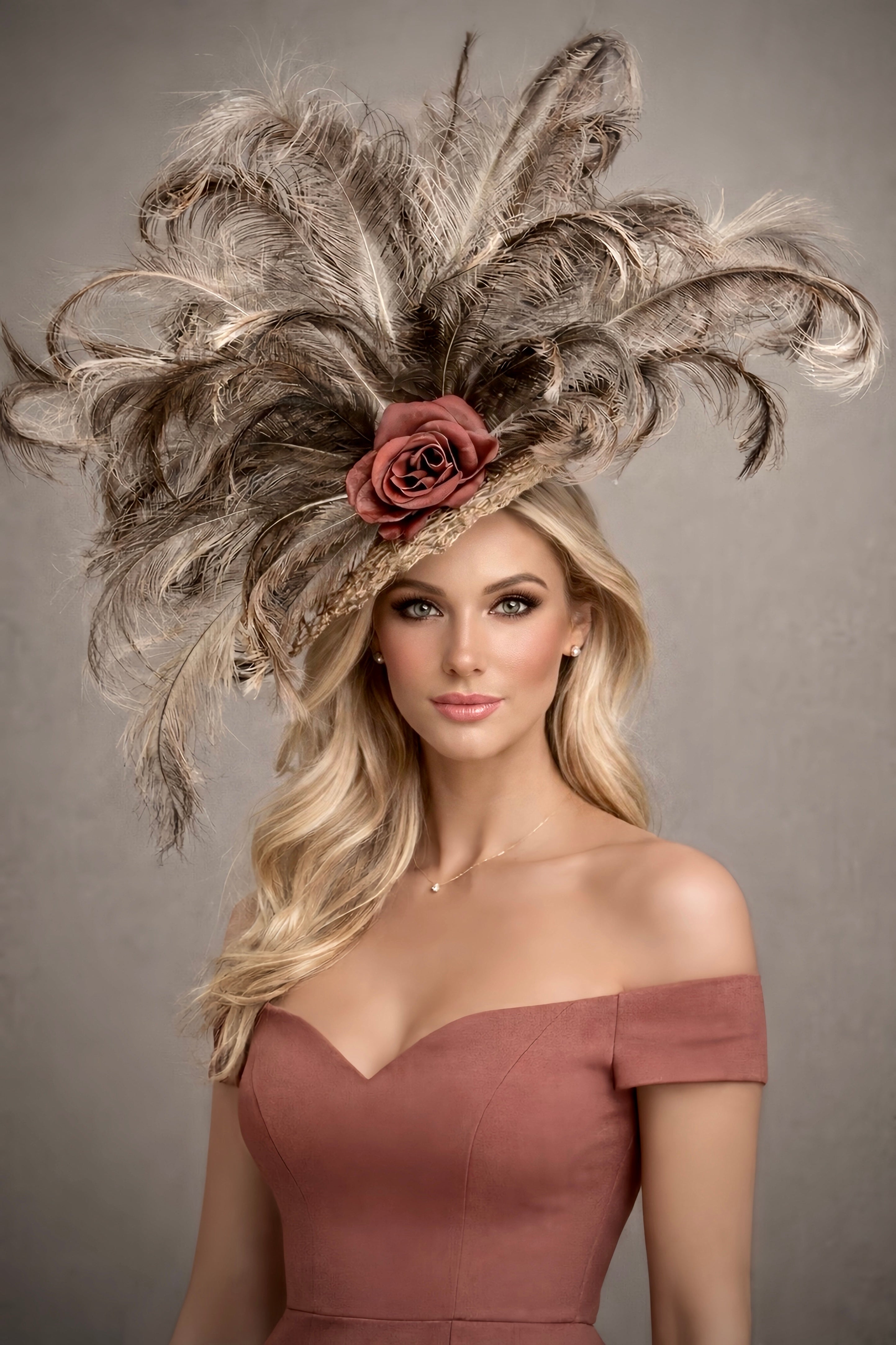 Amber Fascinator  - Kentucky Derby Hat