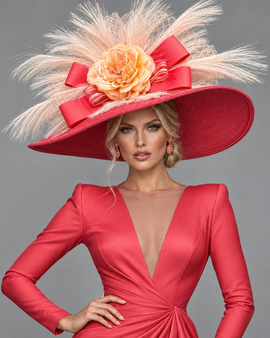 Star Red - Kentucky Derby Hat - Church Hat