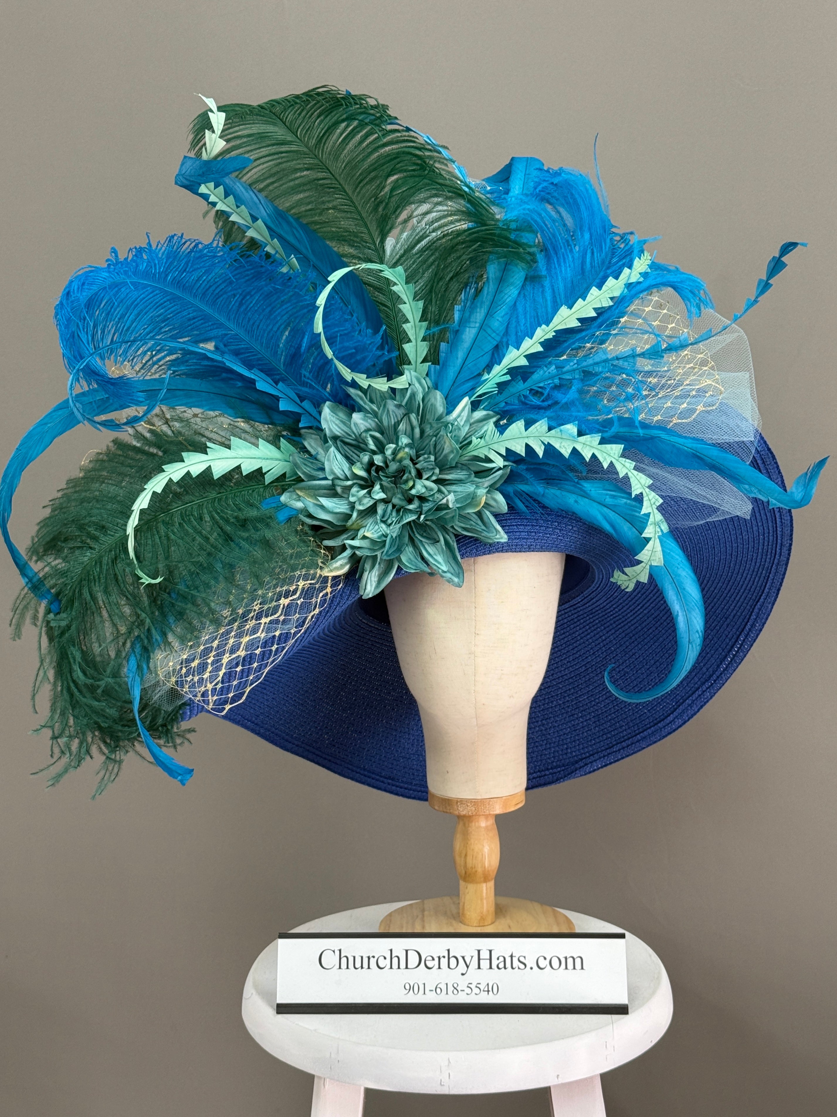 True Blue - Kentucky Derby Hat