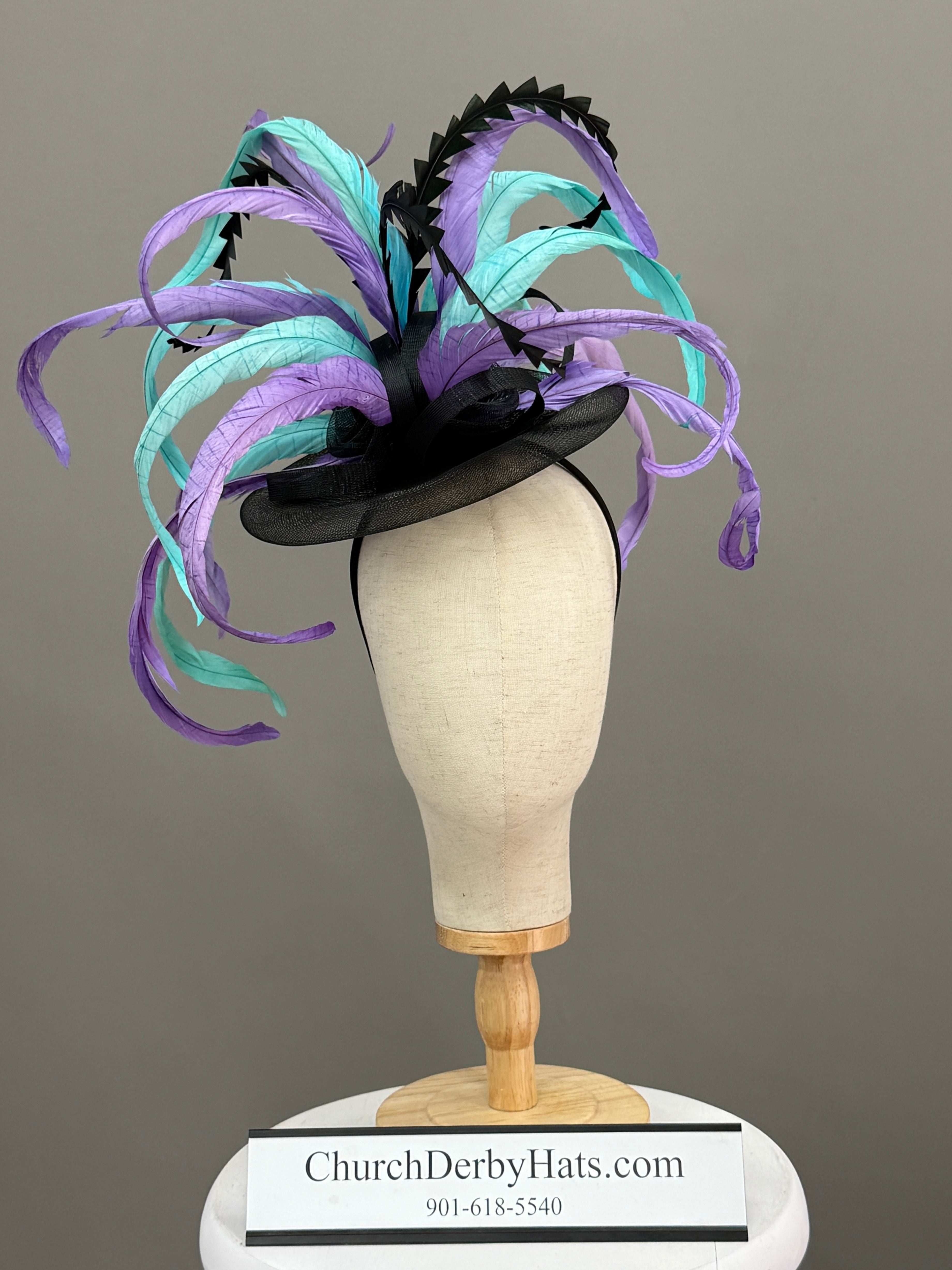 Becky Black Purple - Kentucky Derby Hat