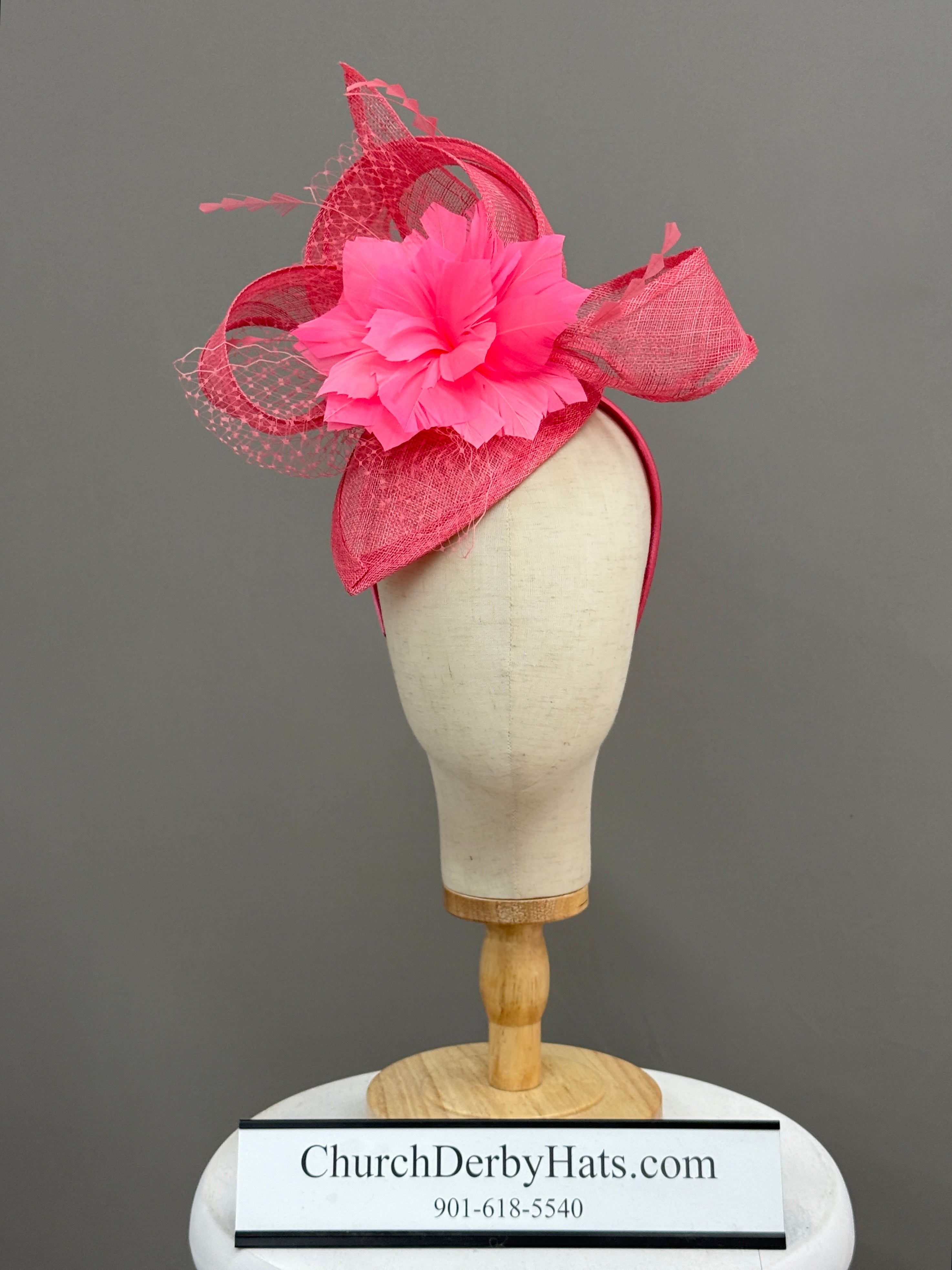 Coral Reef Fascinator - Church Derby Hat