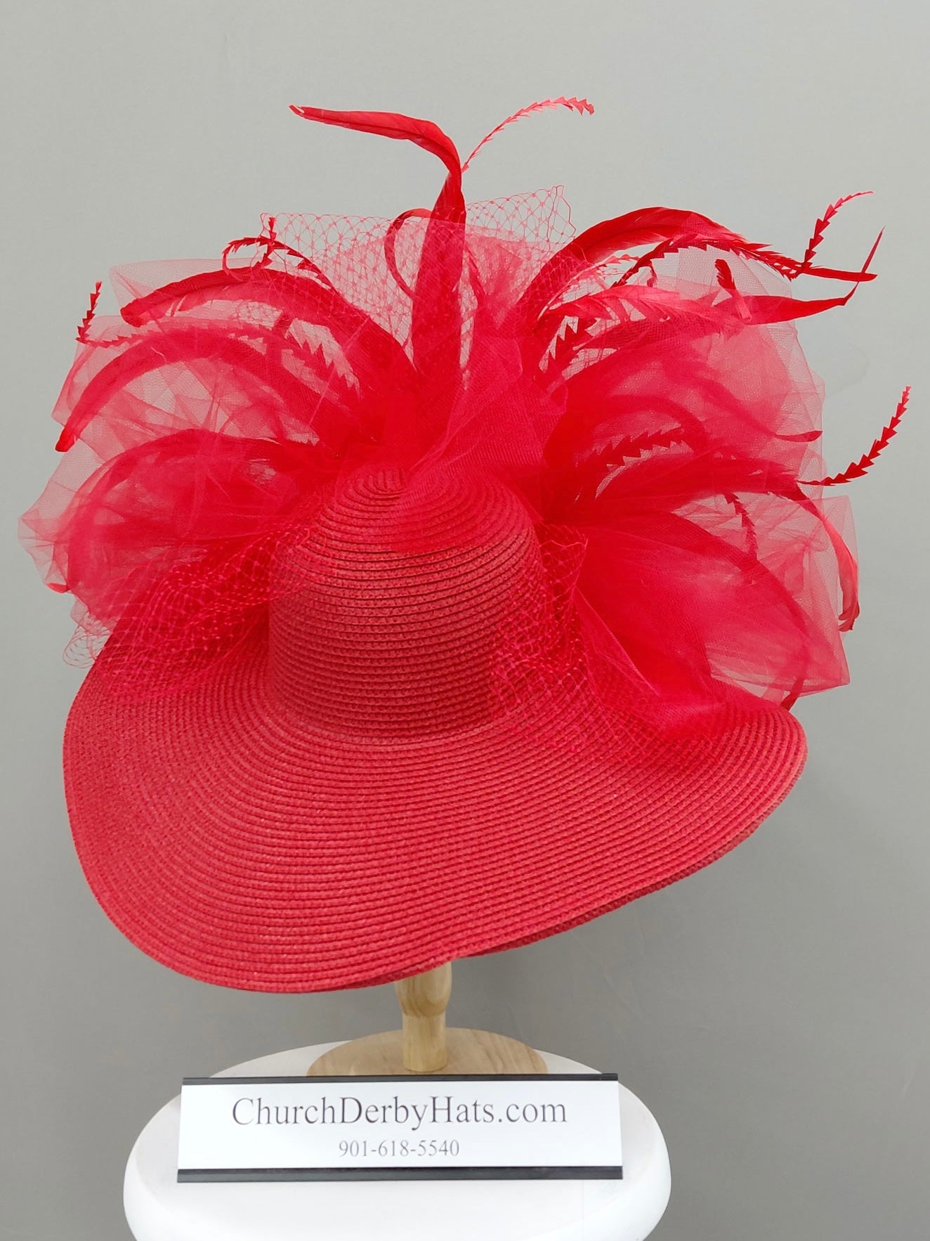 Lady in Red - Church Derby Hat