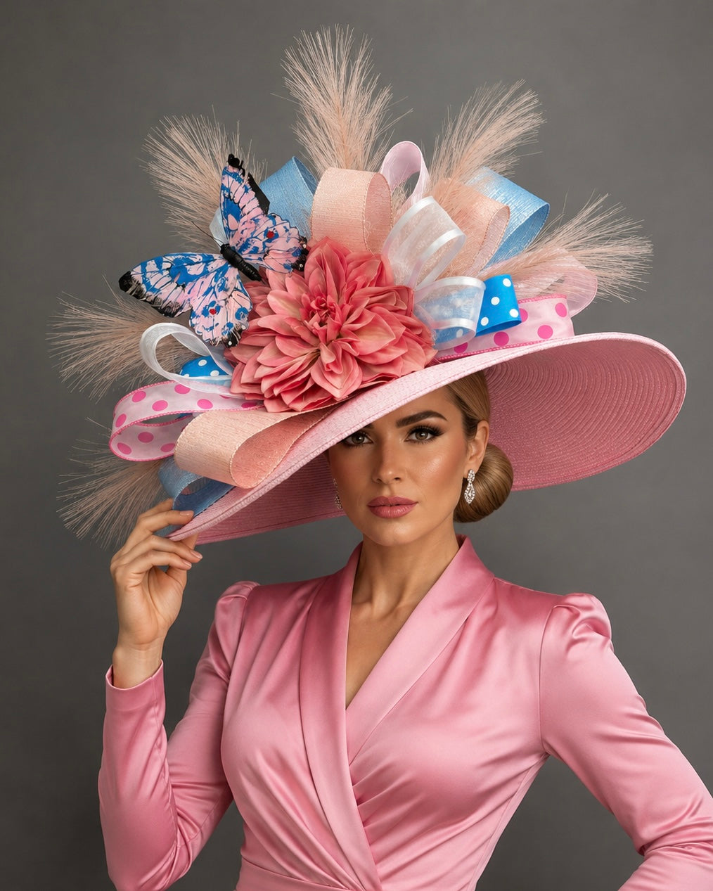 Dolly Butterfly - Kentucky Derby Hat - Church Hat
