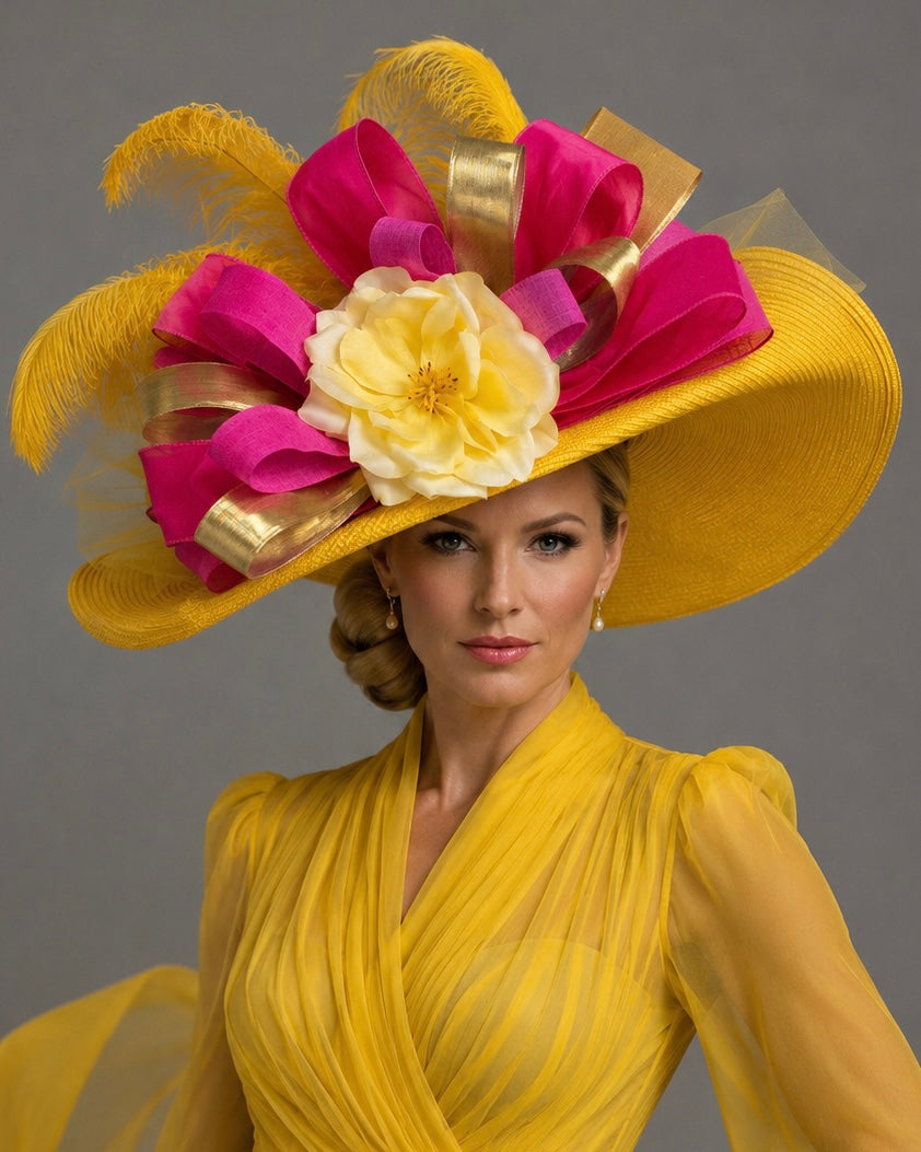 Marigold Pink - Kentucky Derby Hat