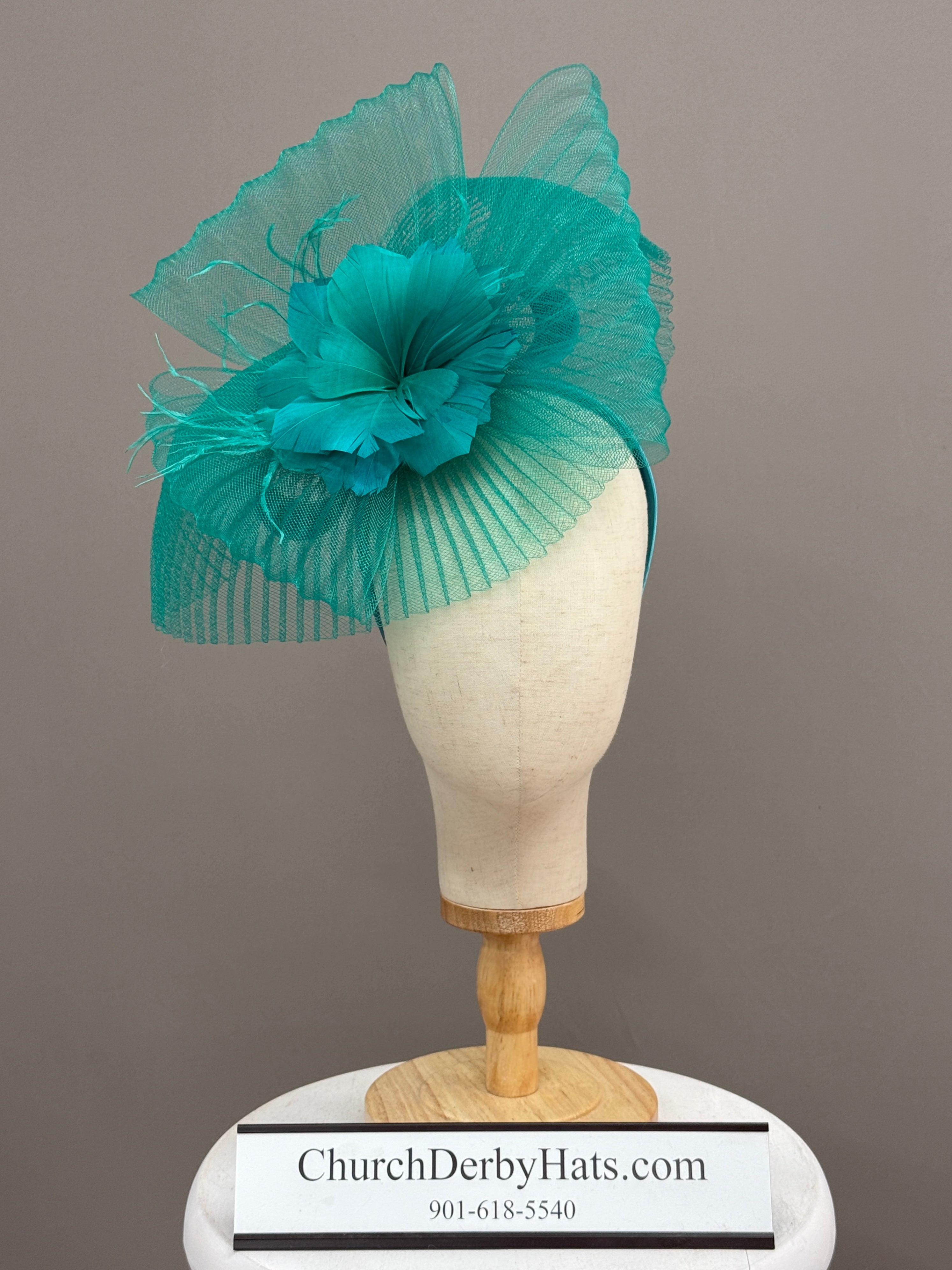 Robbin’s Egg Blue Fascinator - Kentucky Derby Hat