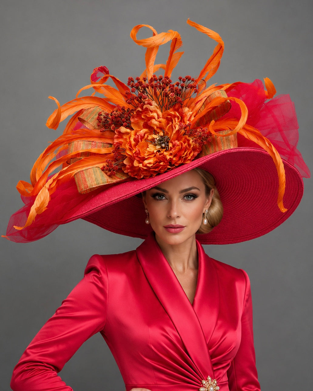 Hot Tamale - Red Kentucky Derby Hat - Church Hat