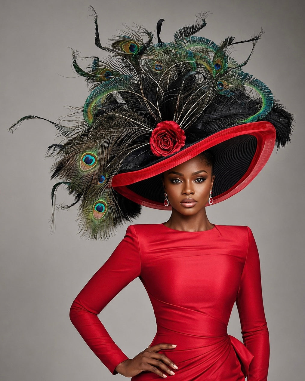 Ascot Red - Couture Derby Hat