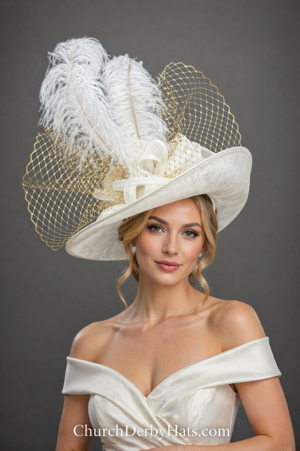 White Gold - Kentucky Derby Hat