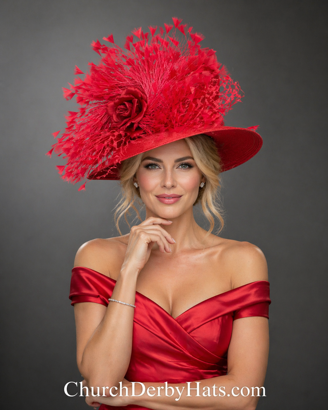 Red Derby Girl - Kentucky Derby Hat