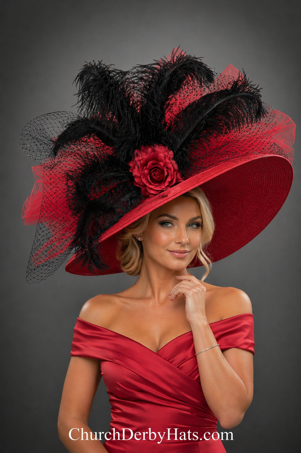 Audrey Red - Kentucky Derby Hat