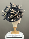 Classic Navy Sinamay Fascinator