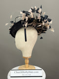Classic Navy Sinamay Fascinator