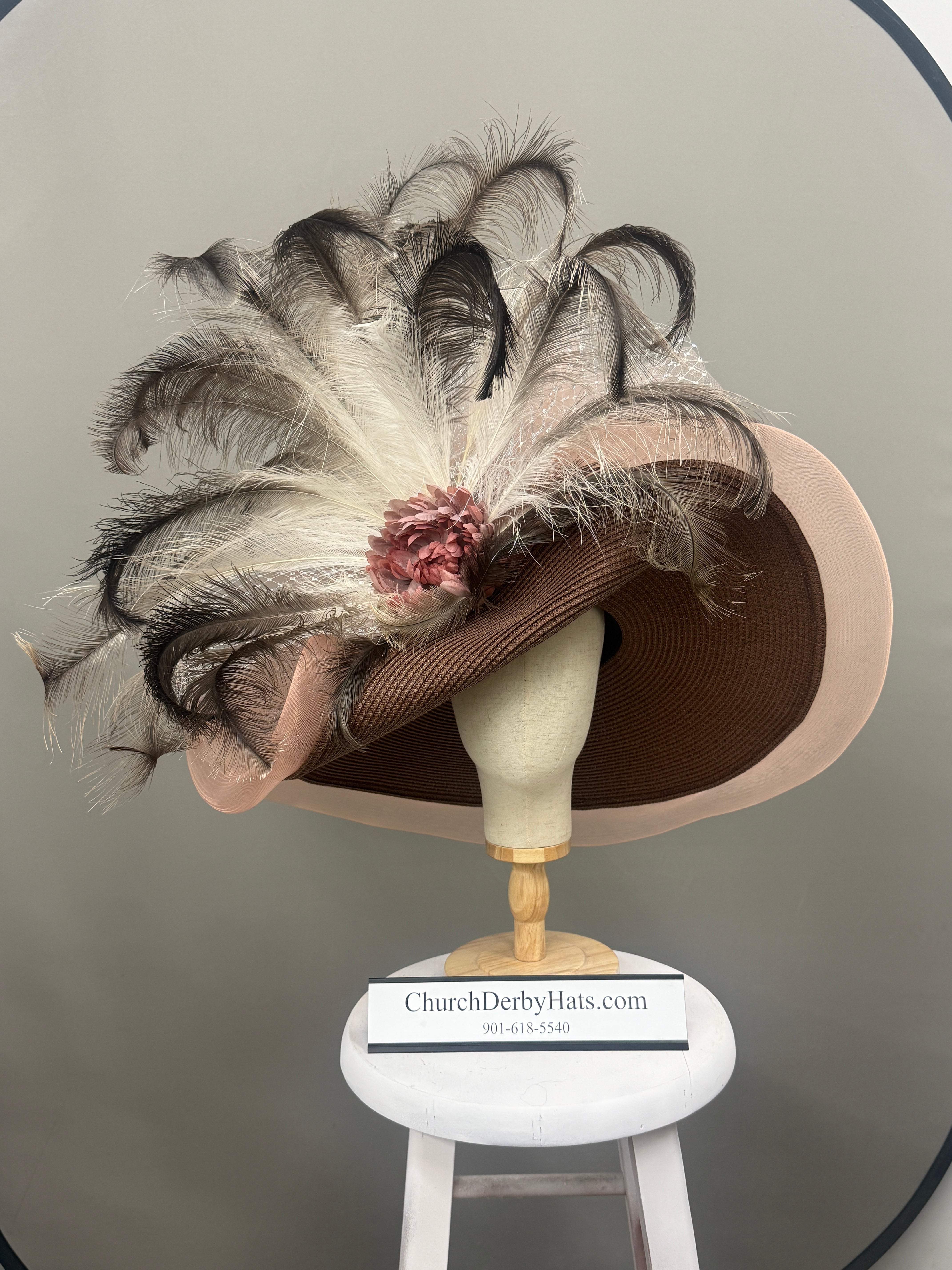 Rochelle - Blush Kentucky Derby Hat