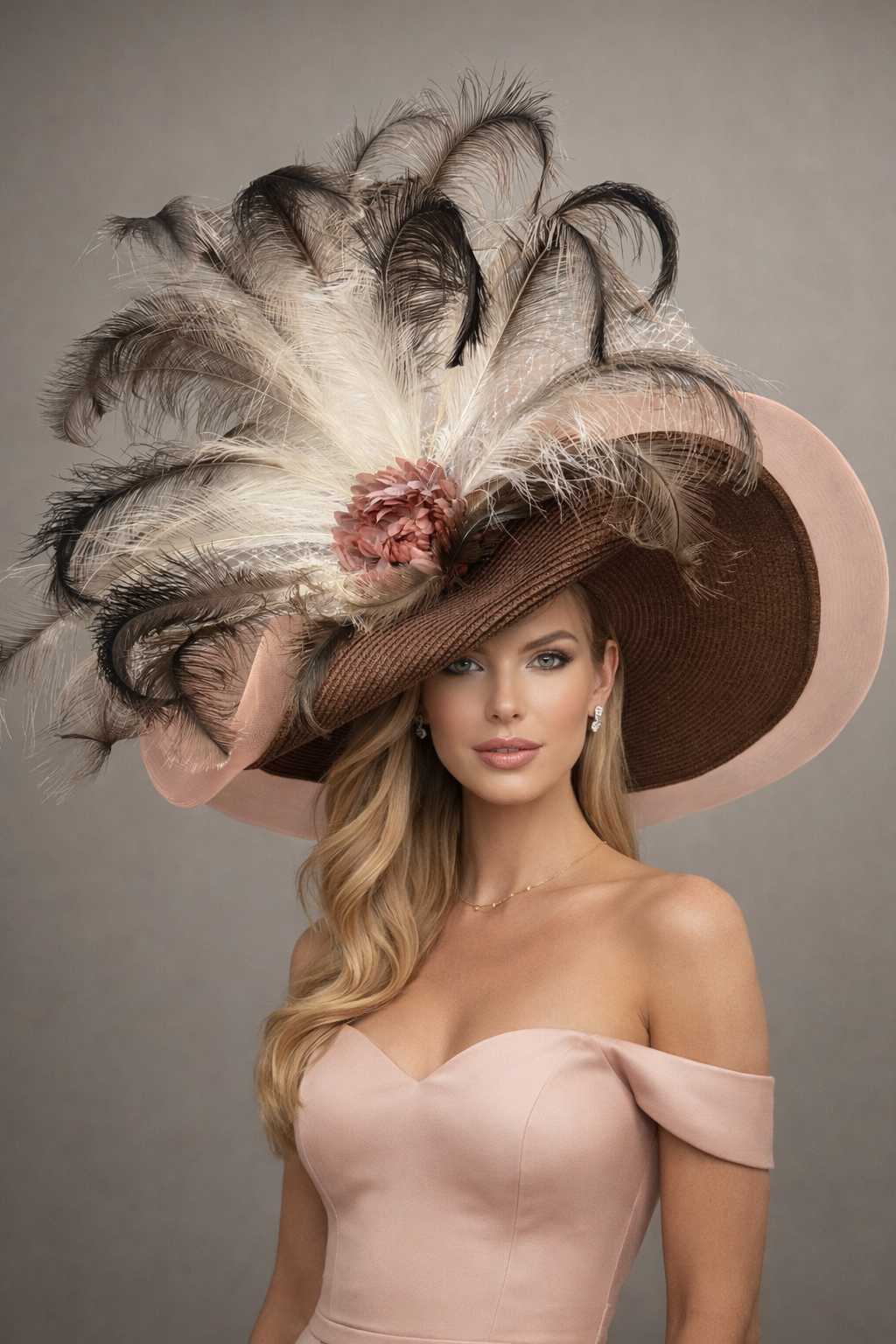 Rochelle - Blush Kentucky Derby Hat