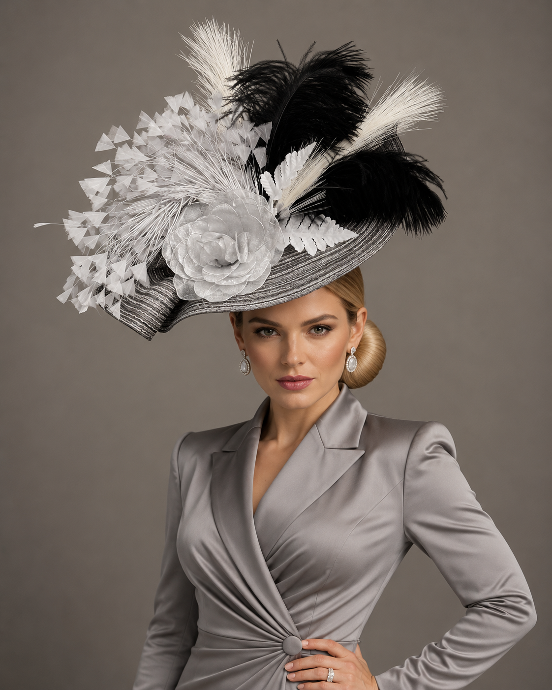 Posh Fascinator on Headband - Church Derby Fascinator