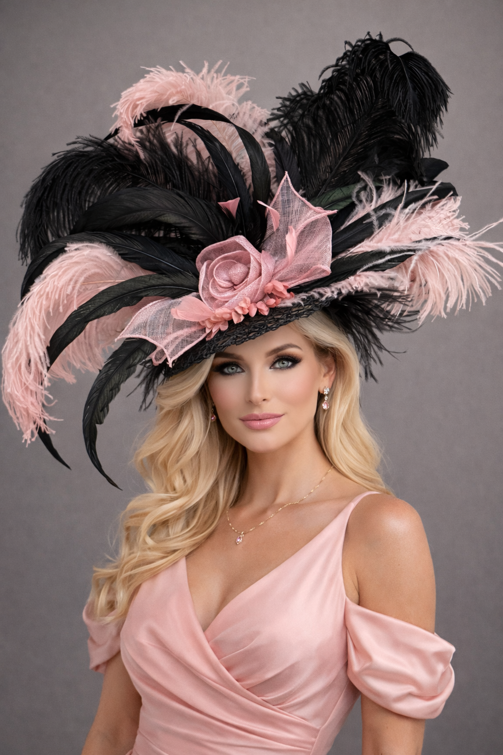 Sasha Blush Fascinator - Kentucky Derby Hat