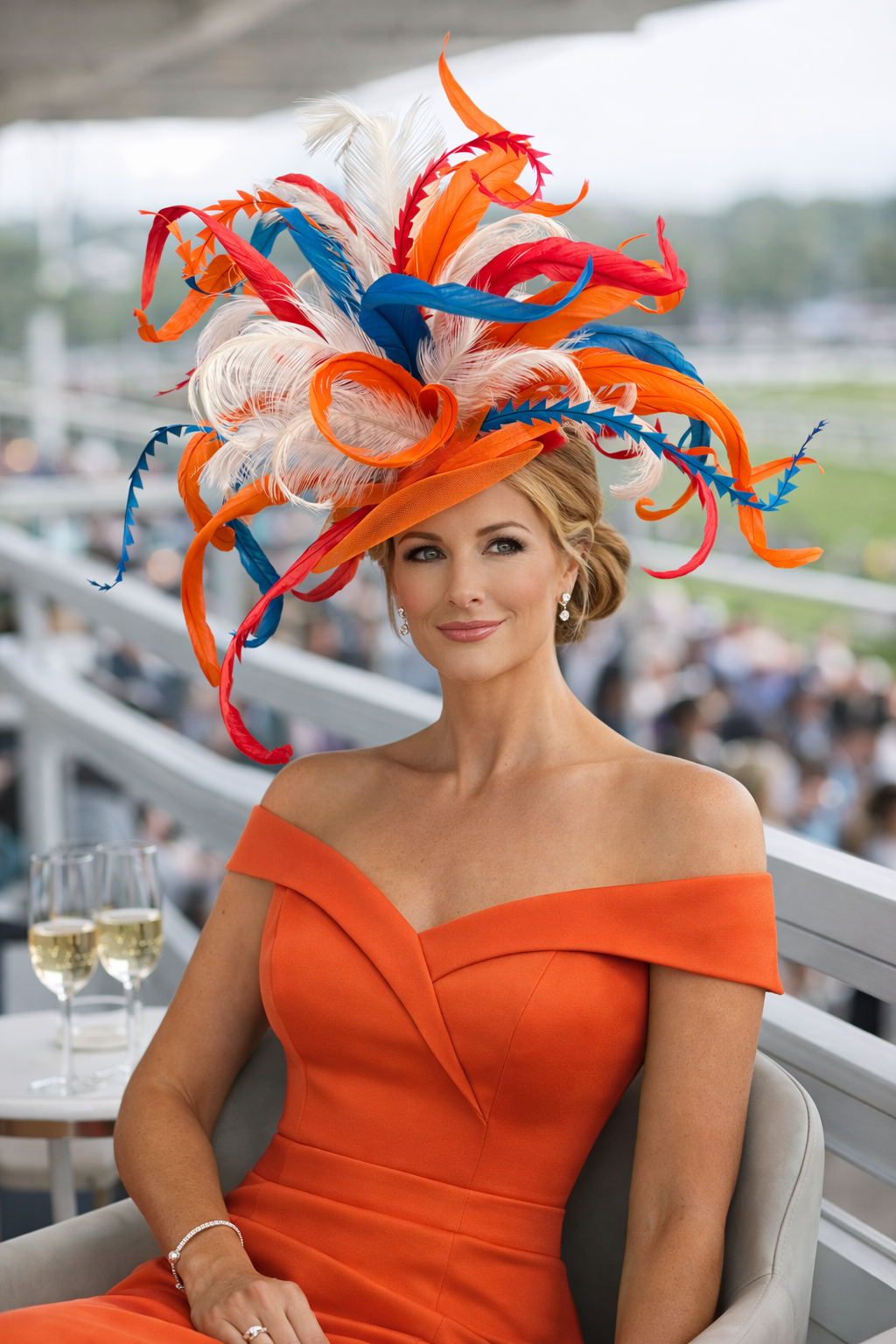 Patricia Orange - Kentucky Derby Hat