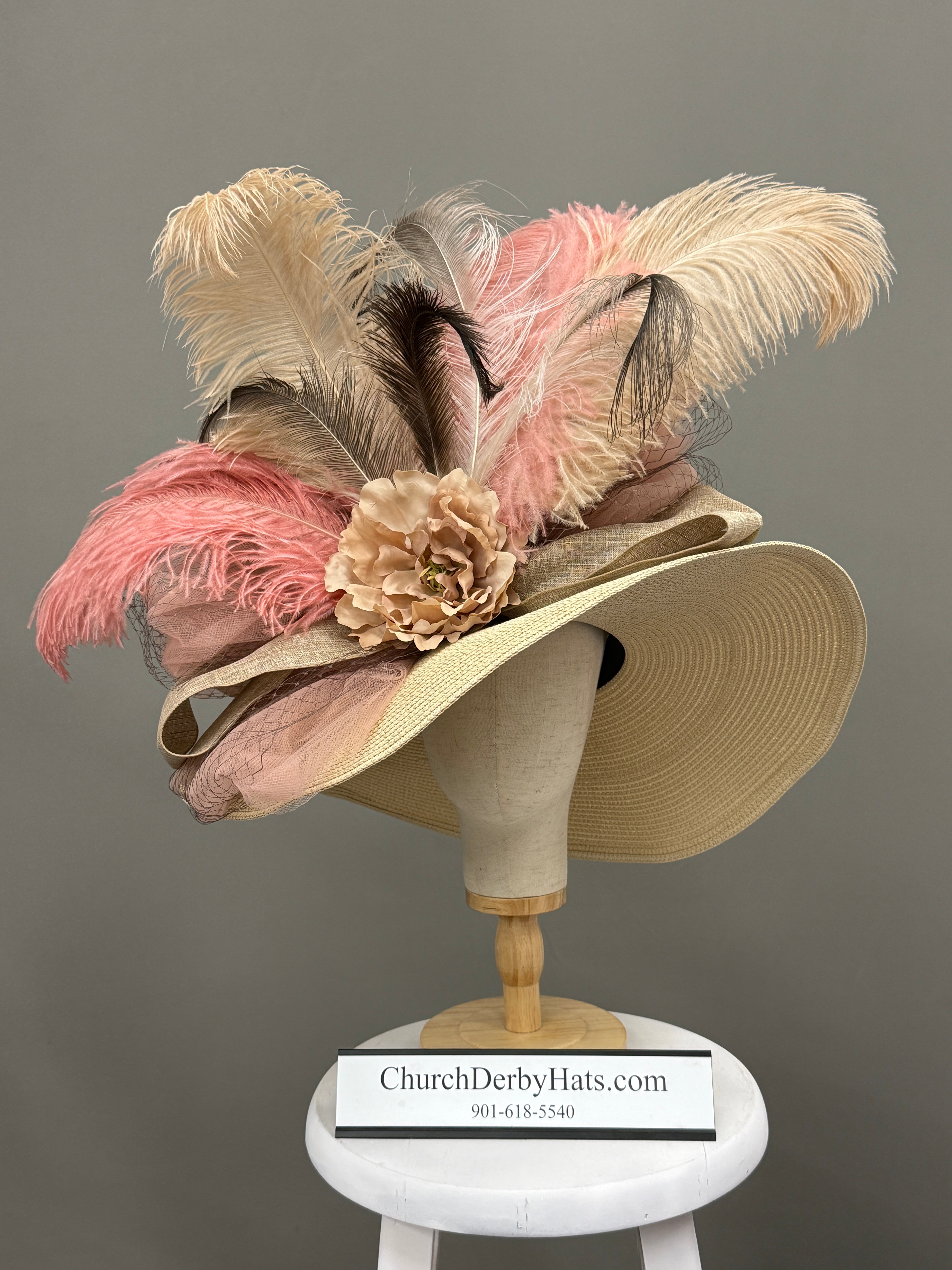 Blush and Bashful - Kentucky Derby Hat