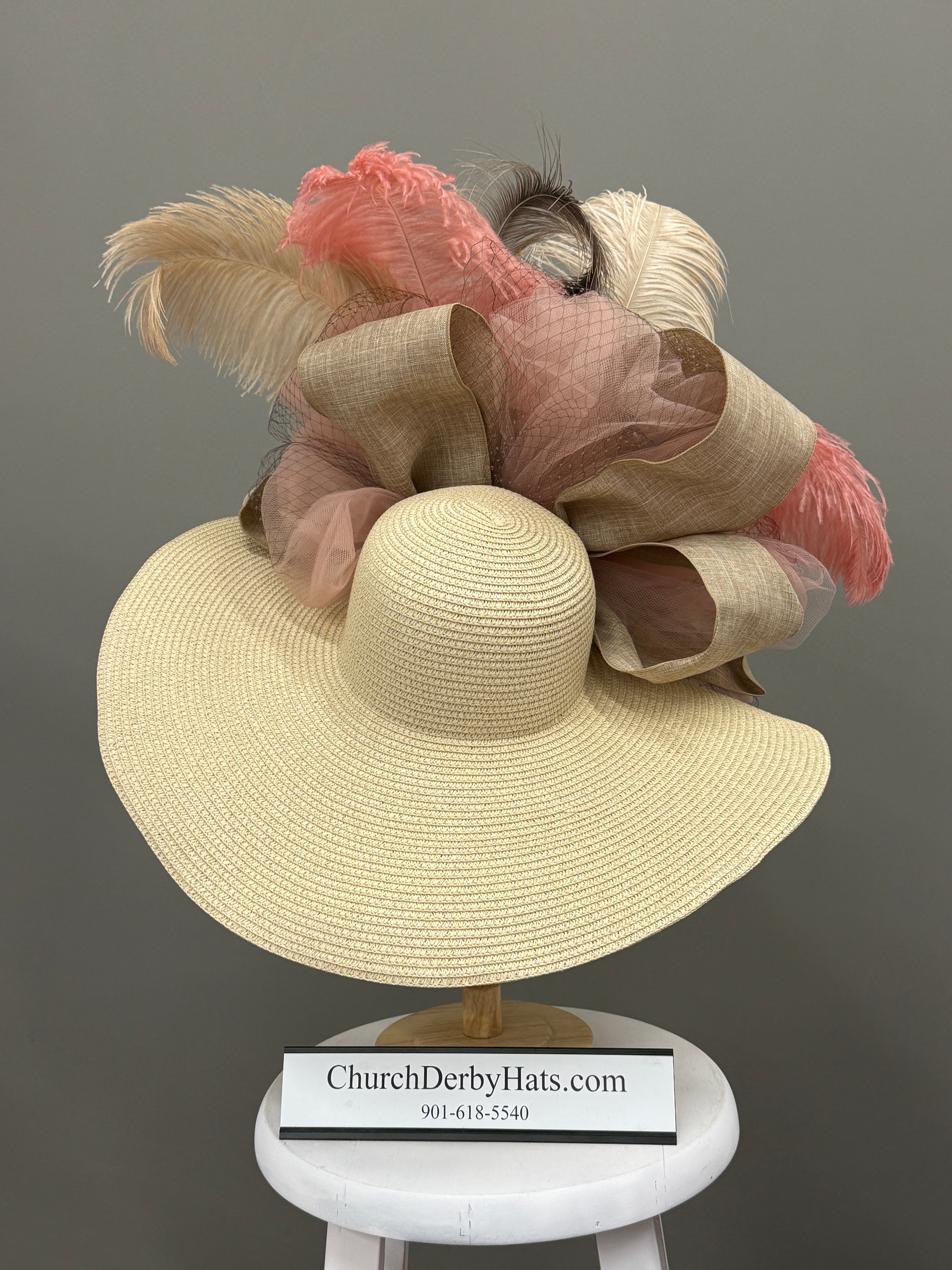 Blush and Bashful - Kentucky Derby Hat