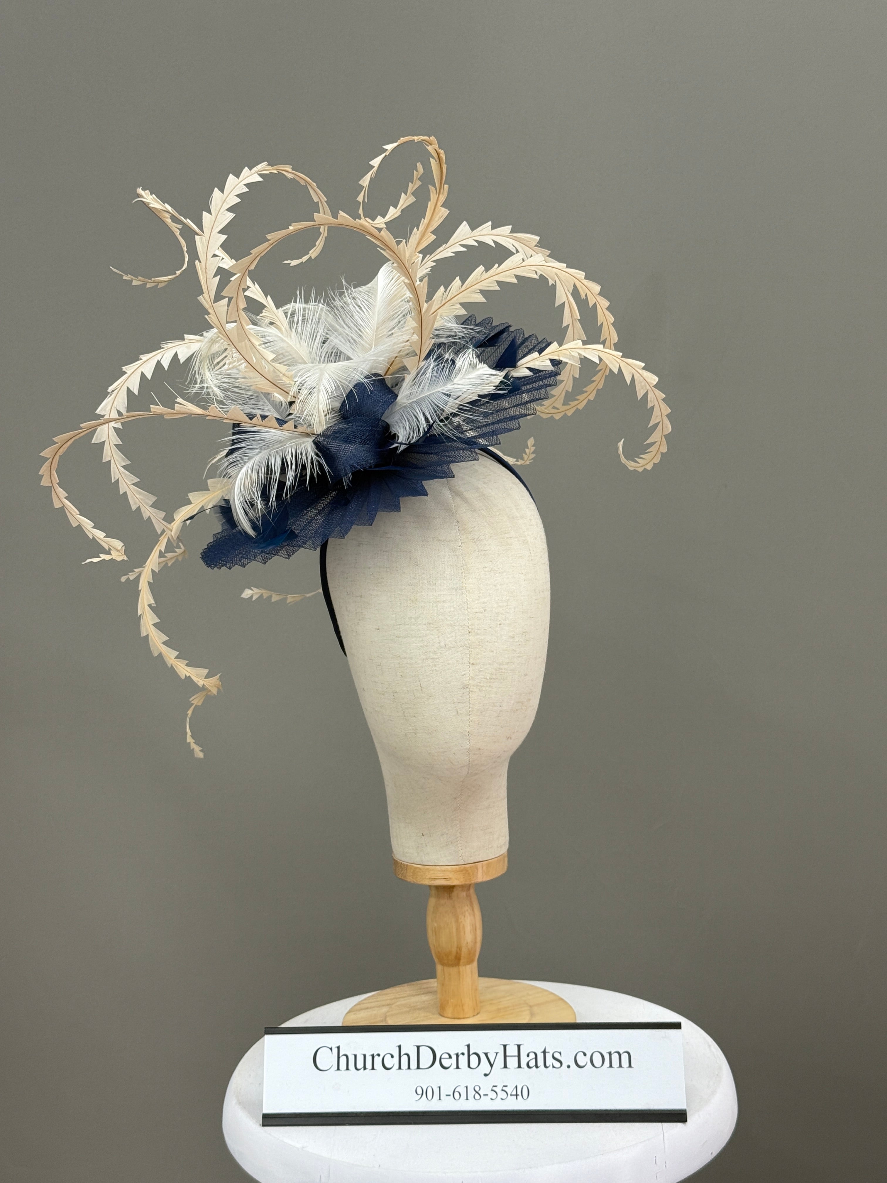 Esmeralda Navy - Kentucky Derby Hat
