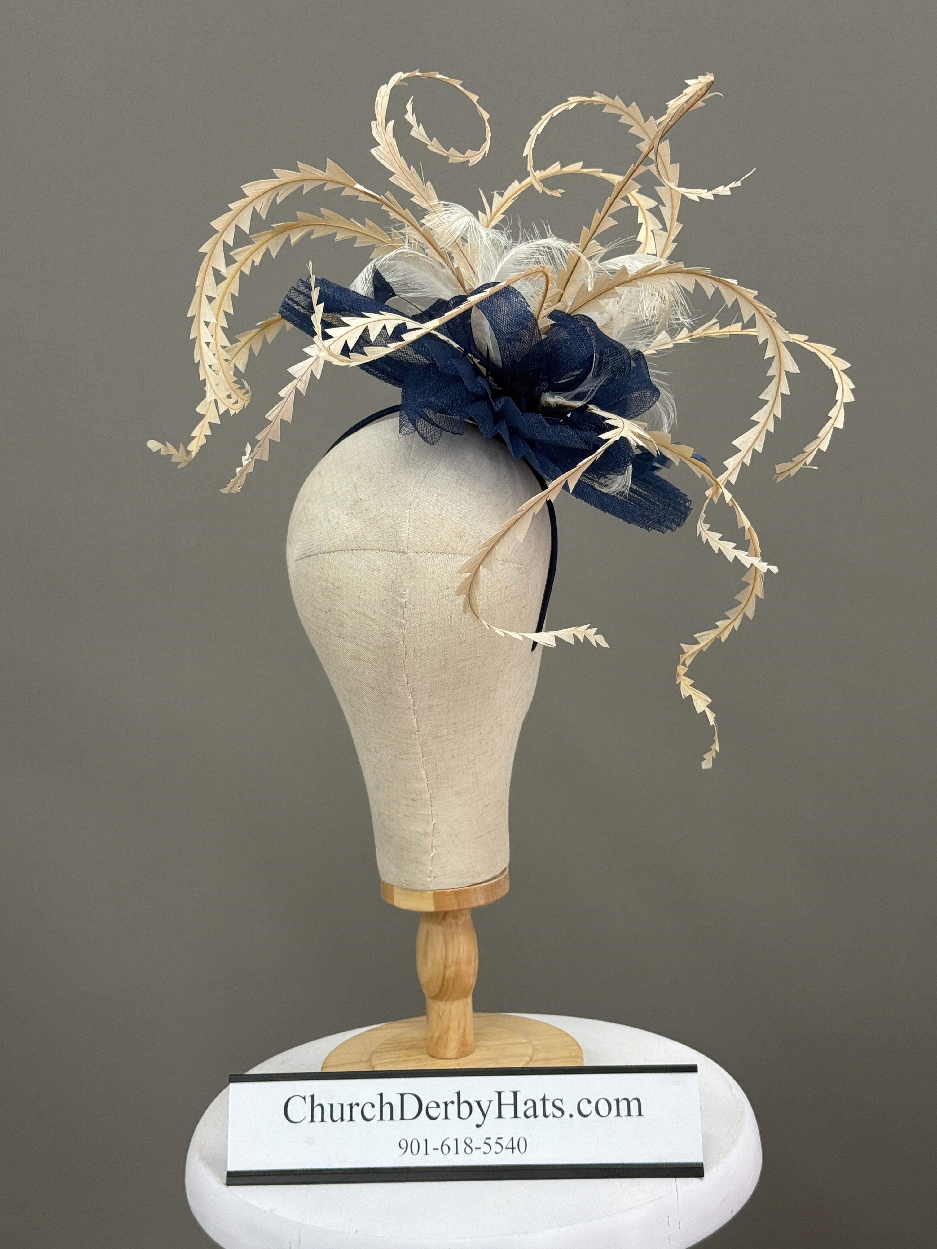 Esmeralda Navy - Kentucky Derby Hat