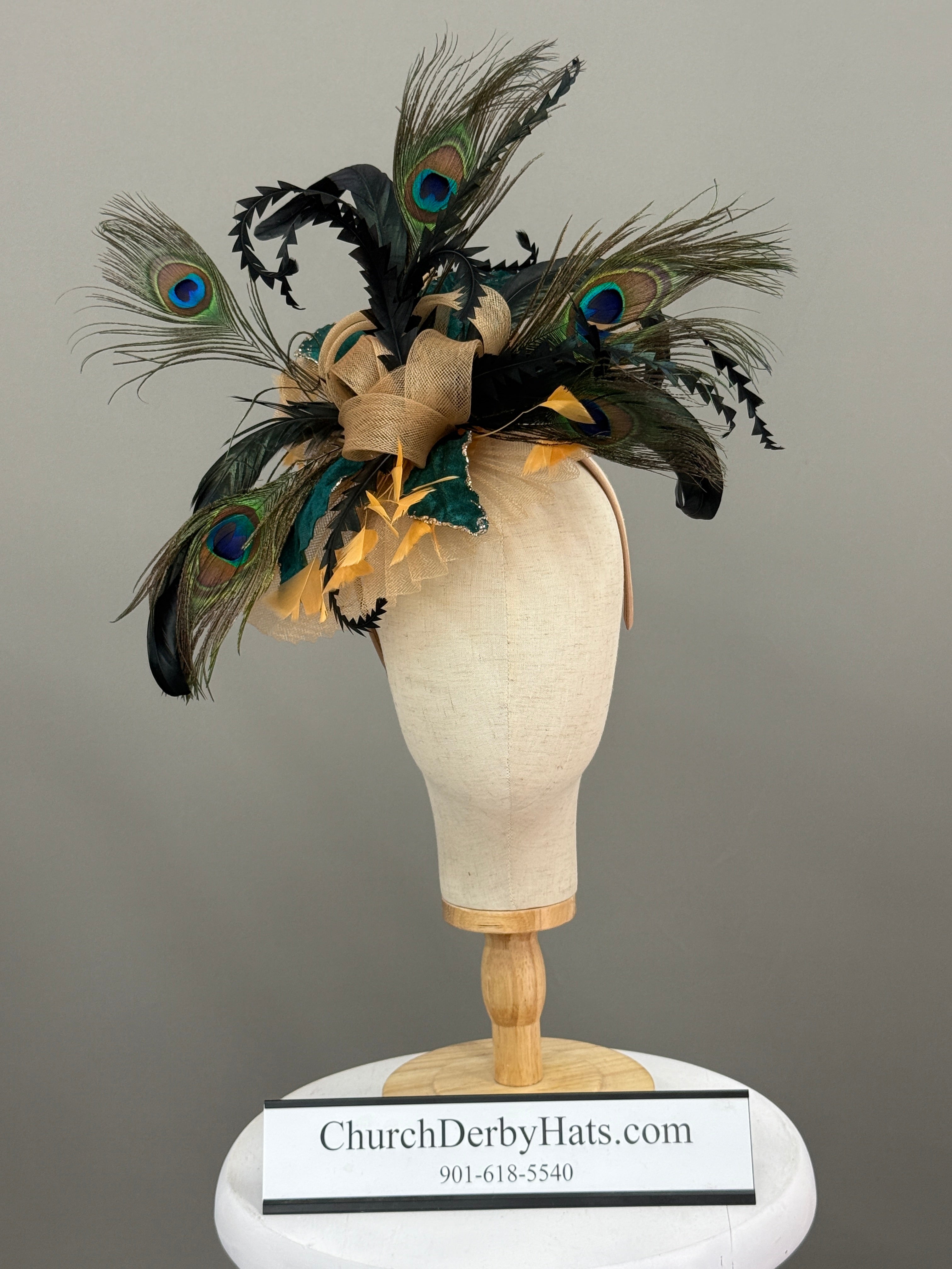 Peacock Glam - Kentucky Derby Hat