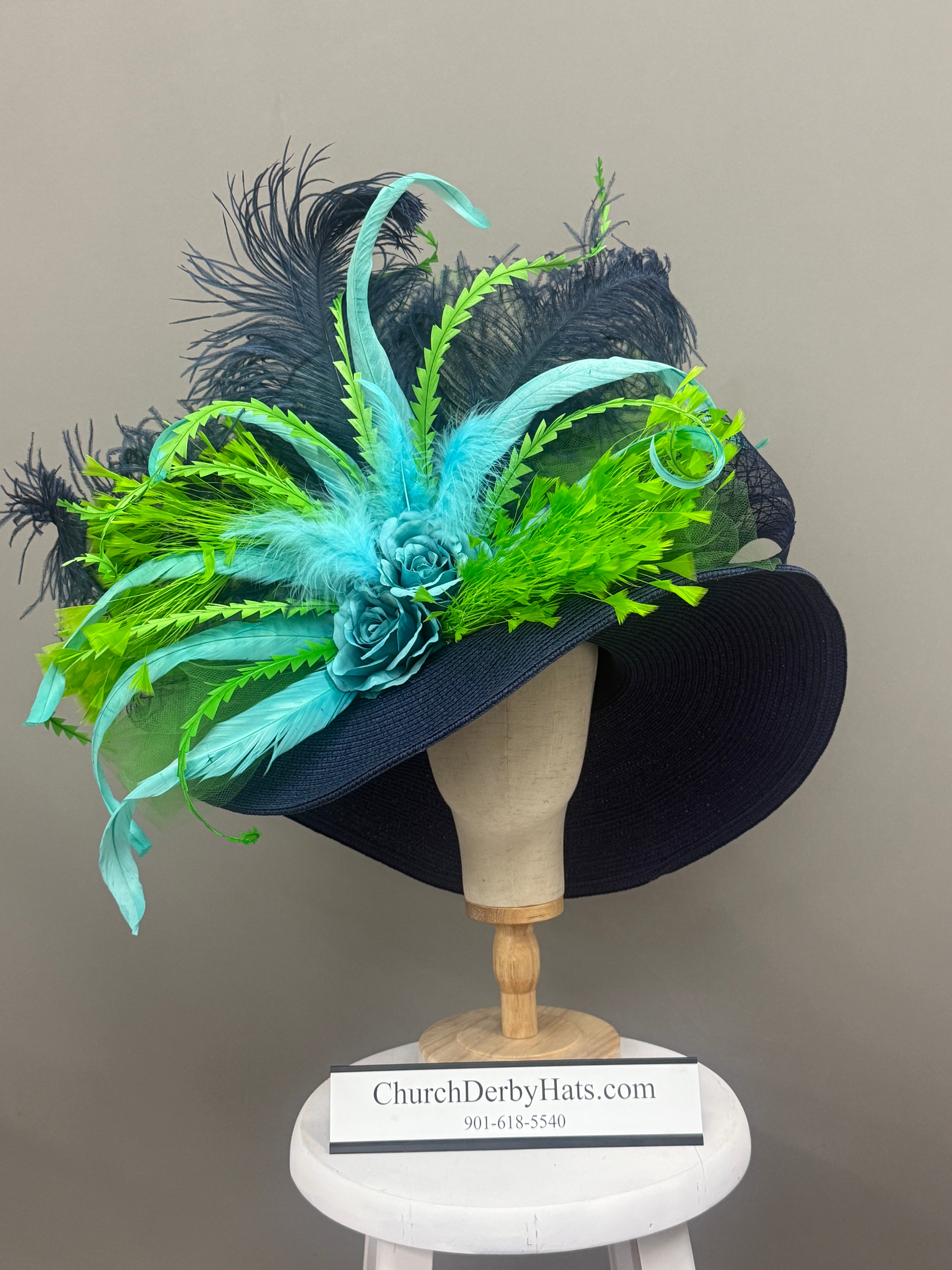 Aqua - Kentucky Derby Hat